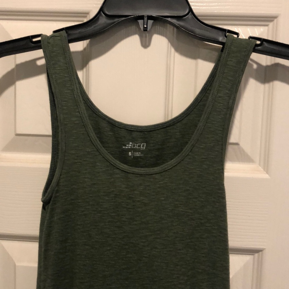 Olive green tank top